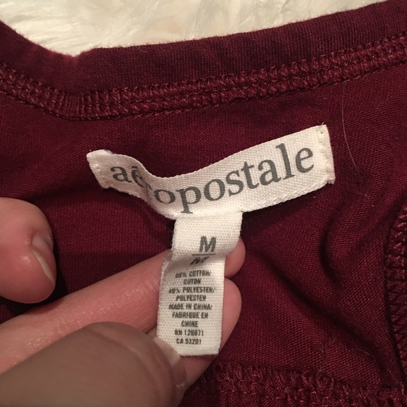 5 for $25! LAST CALL Aeropostale Red T Shirt Dress - Picture 3 of 3